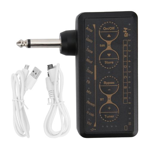 Amplificateur De Casque De Guitare Rechargeable, Enregistrable, Portable, Carte Son De Distorsion, Amplificateur D'effets