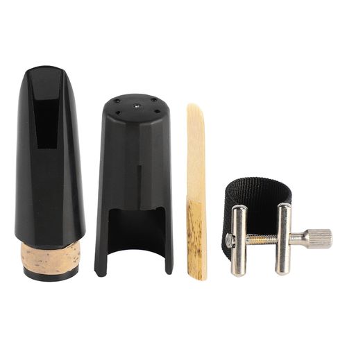 Kit D'embouchure De Clarinette Avec Ligature Et Capuchon En Plastique Noir, Accessoire Pour Instrument De Musique