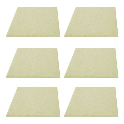 Lot de 6 panneaux d'absorption acoustique epais, reduisant la reverberation, rembourrage insonorisant (jaune)