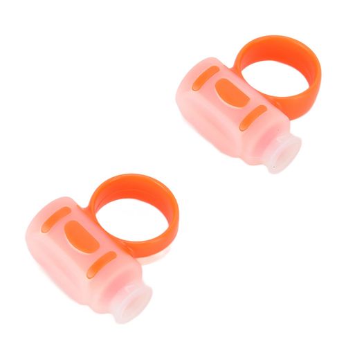 1 Paire De Baguettes De Batterie En Silicone Pour Debutants, Orange Et Blanc