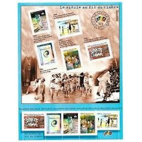 Société : Diverses Avancées Bloc Feuillet 32 Année 2000 N° 3351 3352 3353 3354 3355 Yvert Et Tellier Luxe (2 Séries Soit 10 Timbres)