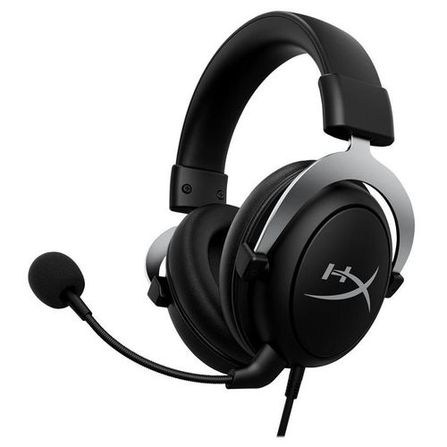 HyperX CloudX Gaming - Micro-casque - circum-aural - filaire - jack 3,5mm - noir, argent - pour Victus by HP Laptop 15, 16; Laptop 14, 15, 17; Pavilion x360 Laptop; Pro 290 G9