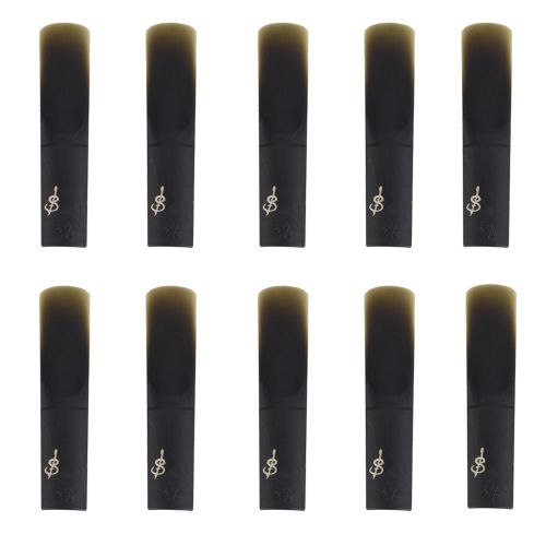 Lot De 10 Anches De Saxophone En Resine Polie De Qualite Superieure Pour Un Meilleur Effet Sonore (Noir)