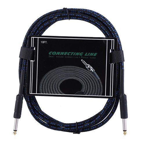 Cable Audio Universel Pour Guitare Electrique, Basse, Piano, 9,8 Pieds (Noir Et Violet)