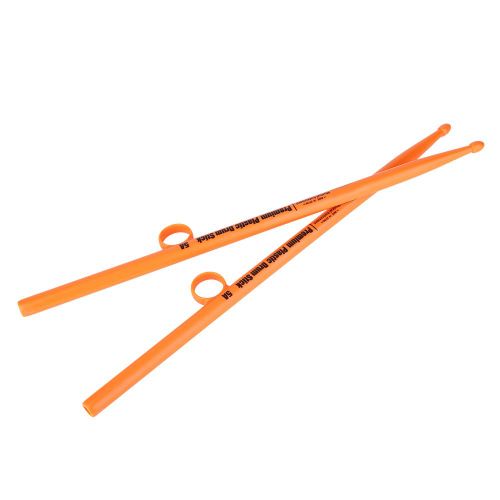 Lot De 2 Baguettes De Batterie Durables En Abs Anti-Coupure Pour Debutants, Accessoires D'instruments De Musique, Orange
