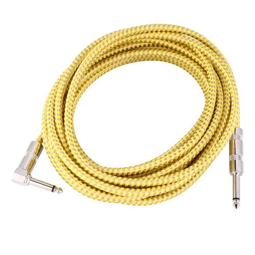 Cable Audio 6 M (20 Pieds) Avec Fiche 6,35 Mm Pour Guitare Electrique, Basse, Clavier Electronique/Piano