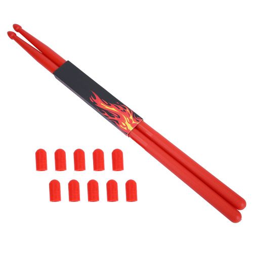 Baguettes De Batterie En Nylon Rouge, Couvre-Baguettes, Kit D'accessoires Pour Instruments De Musique