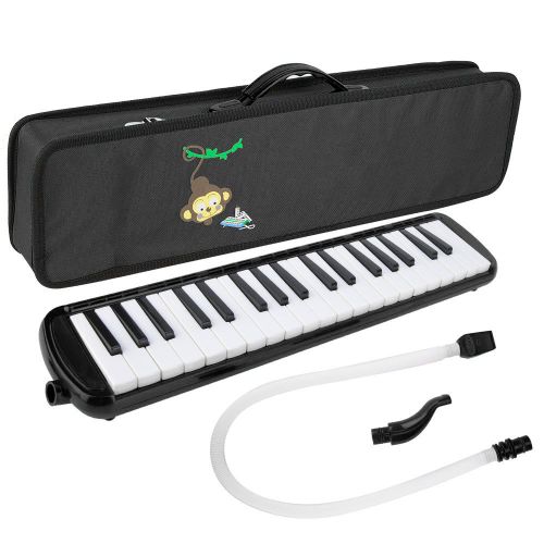 Melodica 37 Touches Style Piano Avec Embouchure Et Sac De Transport (Noir)