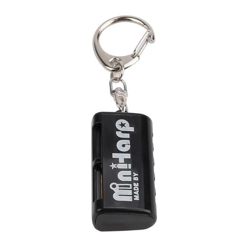 Harmonica De Poche Portable A Anche En Bronze Phosphoreux, 5 Trous, 10 Tons, Avec Porte-Cles (Noir)