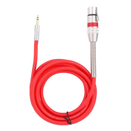 Cable De Connecteur Audio Pour Microphone Stereo 3,5 Mm Vers Xlr Femelle 3 Broches (2,5 M) (Rouge)