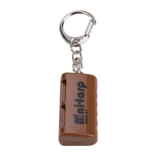 Harmonica De Poche Portable, Cle En Do, 5 Trous, 10 Tons, Anches En Bronze Phosphoreux, Mini, Avec Porte-Cles (Cafe)