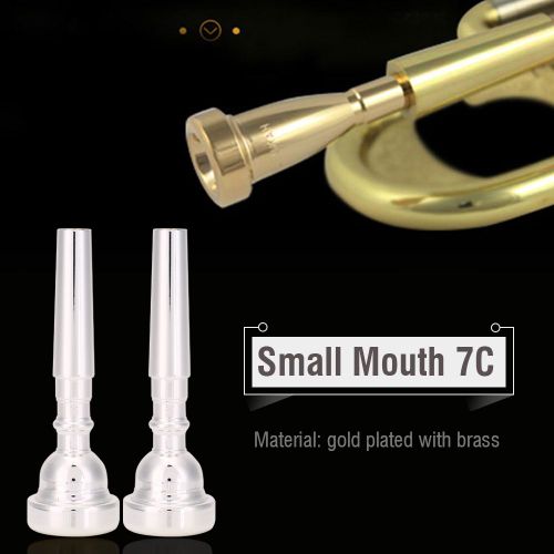 Embouchure De Trompette Professionnelle Plaquee Argent 7c, Accessoire Pour Instrument De Musique (Argent)