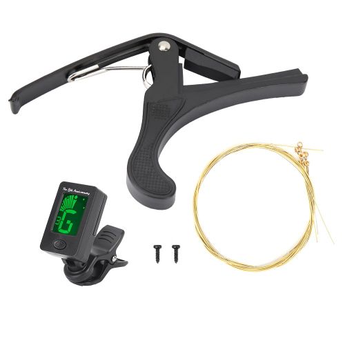 Kit D'outils Pour Guitare Folk Portable Avec Capodastre Et Accordeur