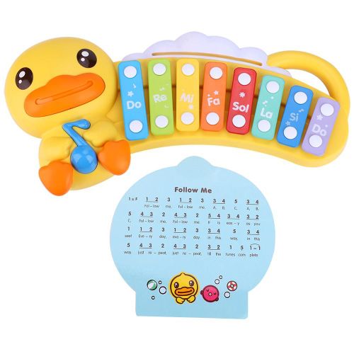 Mini piano xylophone jaune fonce de 30,5 cm pour bebe, jouet musical pour enfants de 18 mois et plus