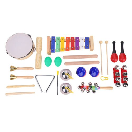 Ensemble de 12 instruments de musique educatifs pour enfants, cadeau ideal