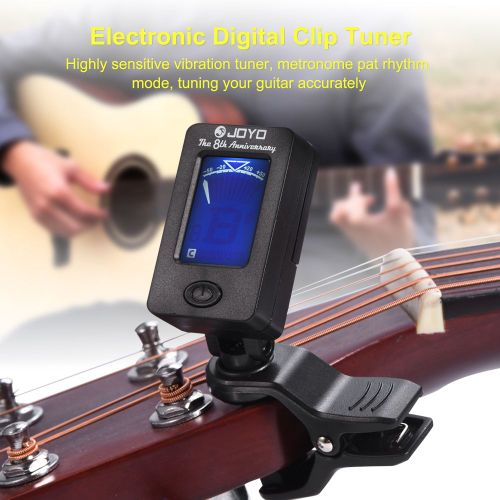 Accordeur Numerique Electronique A Pince, Rotation A 360¡Ã, Pour Guitare Acoustique, Violon, Basse, Ukulele