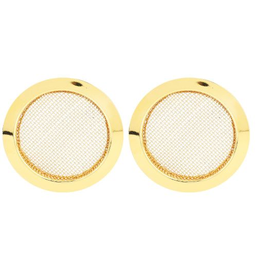 Lot De 2 Caches De Trou De Son Pour Resonateur De Guitare, En Metal, Pour Pieces Dobro (Dore)