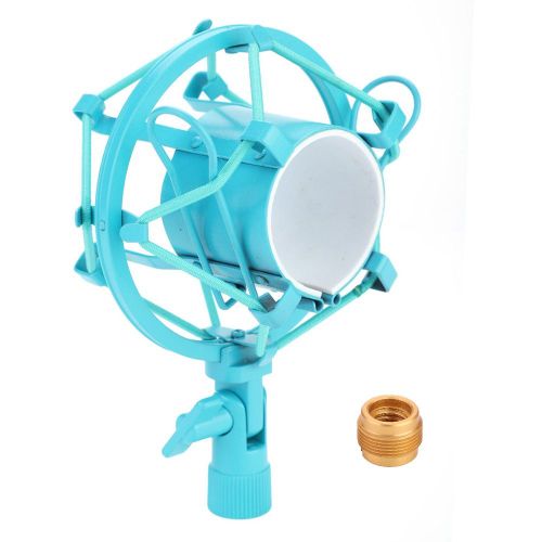 Support De Microphone En Metal Avec Clip Anti-Vibrations, Accessoire D'enregistrement (Bleu)
