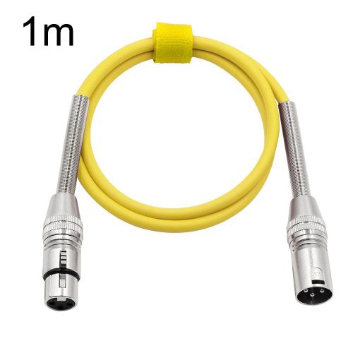 Cable D'extension Audio Pour Microphone, Connecteur Xlr Male Vers Femelle A 3 Broches (Jaune, 1 M)