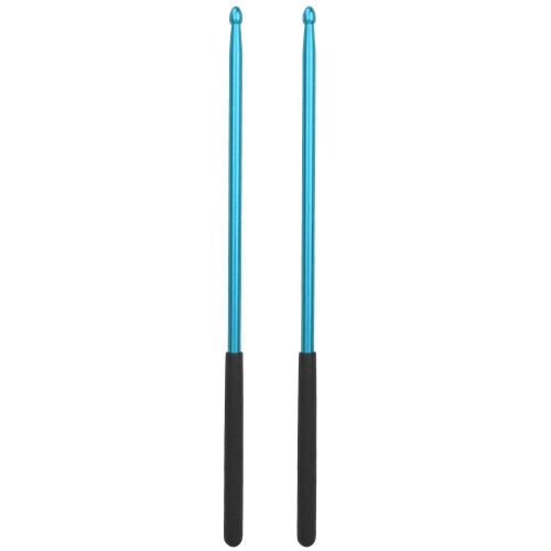 1 Paire De Baguettes De Batterie En Metal 5a En Alliage D'aluminium Pour Batterie Jazz Et Sourdine (Bleu)