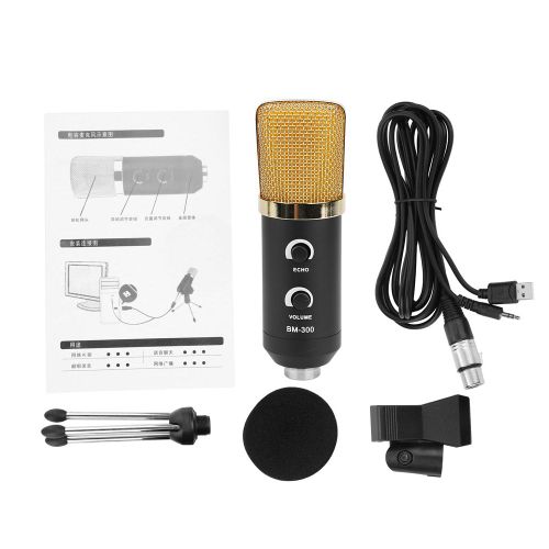 Mini Kit De Support De Filtre Anti-Pop Pour Microphone D'enregistrement Et De Diffusion A Condensateur Portable (Dore)
