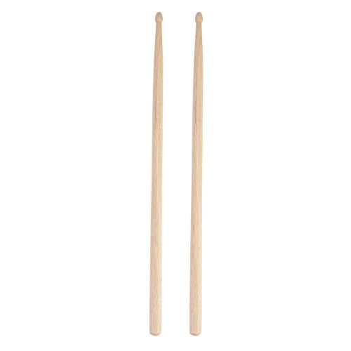 1 Paire De Baguettes De Batterie En Bois Durable En Forme De Goutte (40,6 X 1,5 Cm)