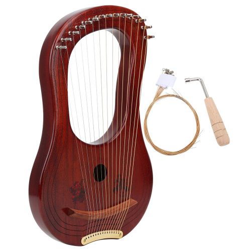 Harpe-Lyre Pour Debutant, 15 Cordes, En Acajou Africain, Instrument De Musique, Fournitures Gk-15m