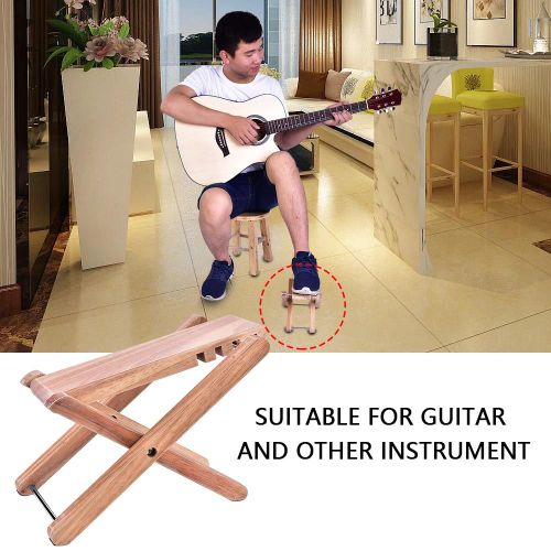 Repose-Pieds Reglable En Bois Massif Pour Guitare Classique