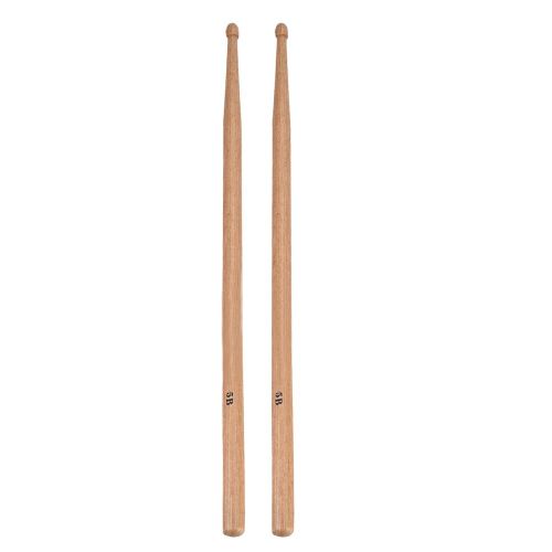 1 Paire De Baguettes De Batterie En Bois Durable En Forme De Goutte (40,6 X 1,5 Cm)