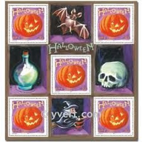 Halloween Bloc Feuillet 40 Année 2001 N° 3428 Yvert Et Tellier Luxe (Comprenant 5 Timbres)
