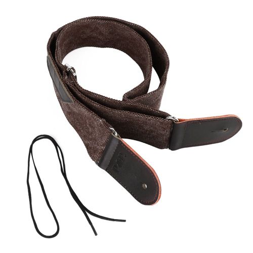 Bandouliere Reglable Pour Guitare Folk Et Electrique (Marron)