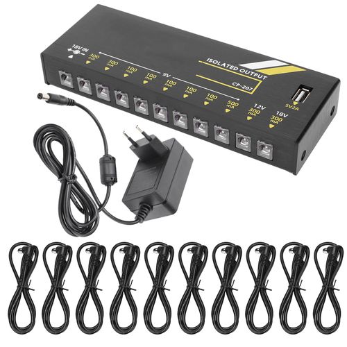 Pedale D'effet 10 Sorties, Alimentation Pour Guitare, Accessoires Pour Instruments De Musique En Metal, Prise 18 W Eu 100-240 V
