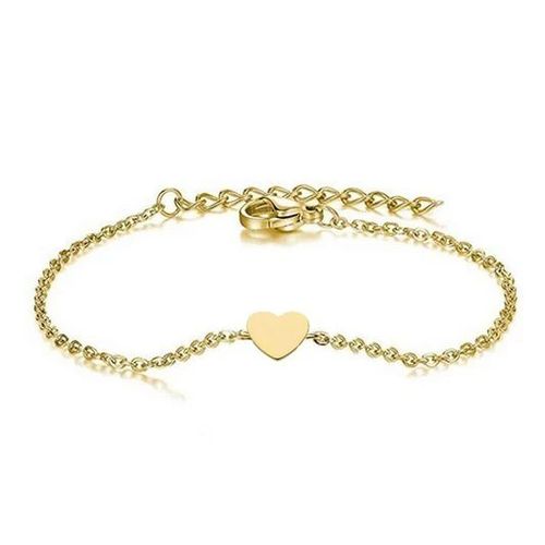 Bracelet Femme Acier Inoxydable 316 Doré Coeur Minimaliste