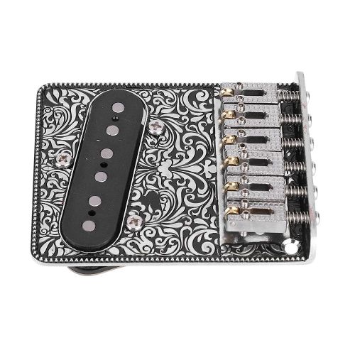 Ensemble De Circuits De Controle Du Volume Pour Micro Manche A Simple Bobinage Pour Chevalet De Guitare Tl (Noir Et Argent)