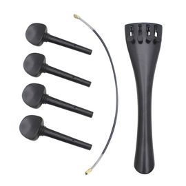 Cordier 3 En 1 En Alliage D'aluminium + Corde En Nylon + Chevilles En Ebene Pour Violoncelle 4/4