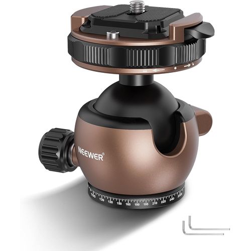 NEEWER GM32 Adaptateur de Montage pour tête de trépied à Profil Bas, Verrouillage Rapide avec Plaque QR de 6,35 mm, Compatible avec Le Clip de caméra Peak Design, panoramique à 360°