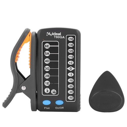 Accordeur Chromatique Numerique A Pince Pour Guitare Acoustique Meideal T80ga, Noir
