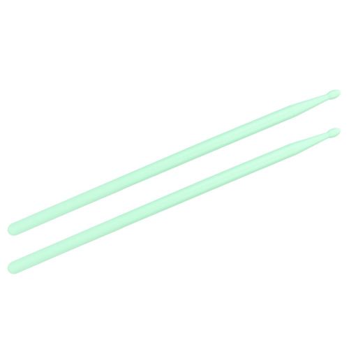 Lot De 2 Baguettes De Batterie En Nylon Colorees Pour Batterie Jazz (Vert Fluo)