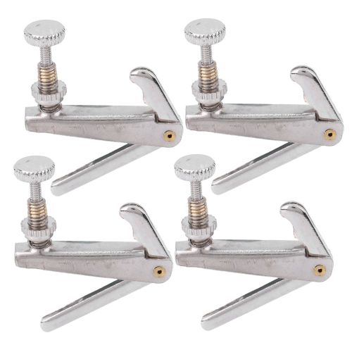 Accordeur De Cordes De Violon En Alliage Cuivre-Nickel 3/4 4/4, Accessoire De Reglage De Cordes De Violon (Argent)