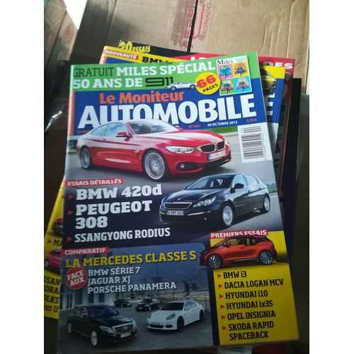 Le Moniteur 1561 De 2013 Bmw I3,420d,428i Coupe Xdrive,730d,Hyundai I10,Ix35,Dacia Logan Mcv,Skoda Rapid Spaceback,Opel Insignia,Volvo Driive E,Peugeot 308 1.6 Hdi,Ssangyong Rodius,Jaguar Xj 3.0 Td,Po