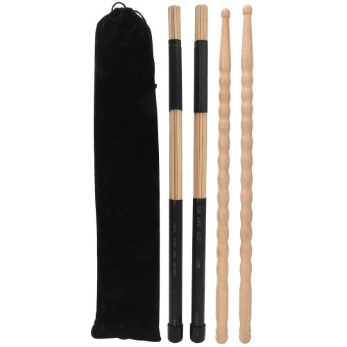 Baguettes De Batterie W125 En Bois D'erable, Accessoire Pour Instrument De Batterie Avec Brosse De Batterie, Sac Noir