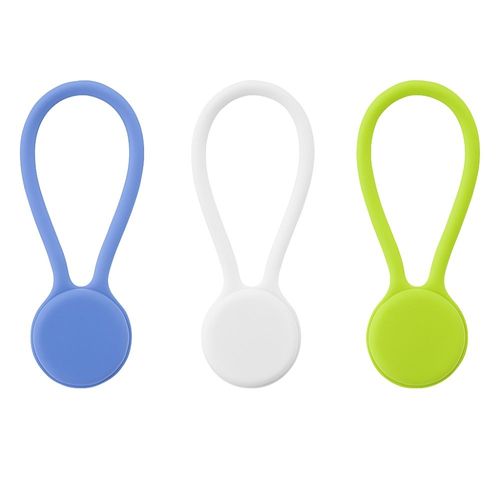 Lot de 3 Attaches de Câble Magnétiques en Silicone Réutilisables pour Bureau et Maison