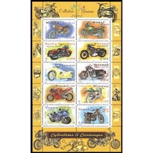 Cylindrées Et Carrénages : Motos Bloc Feuillet 51 Année 2001 N° 3508 3509 3510 3511 3512 3513 3514 3515 3516 3517 Yvert Et Tellier Luxe