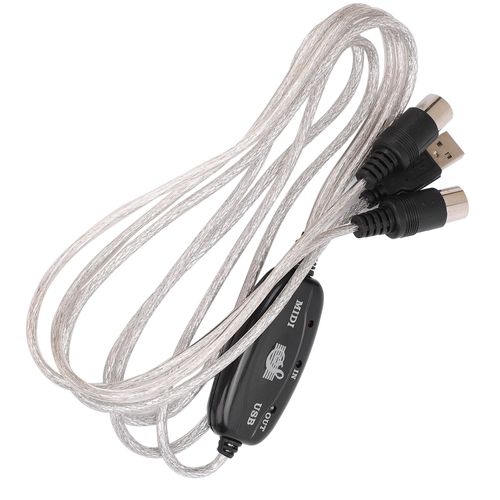 Cable D'interface Midi Usb Inout, Convertisseur De Ligne, Adaptateur Pc Vers Clavier Musical