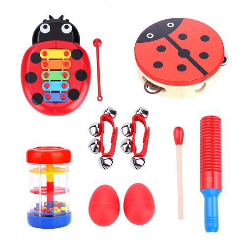 Ensemble de 8 instruments de musique educatifs pour enfants, cadeau ideal