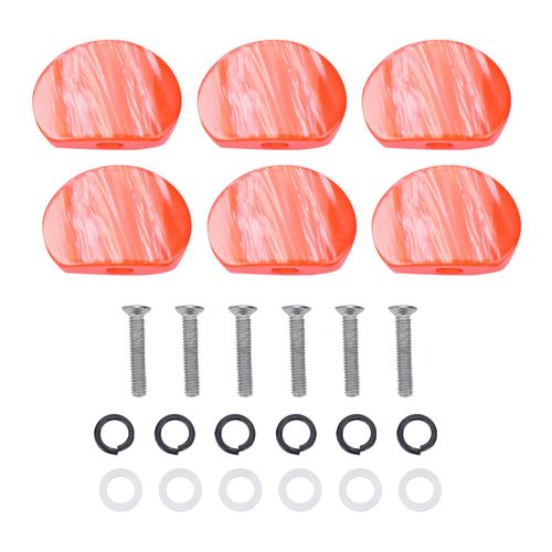Lot De 6 Chevilles D'accordage Et Boutons En Acrylique Pour Guitare (#3)