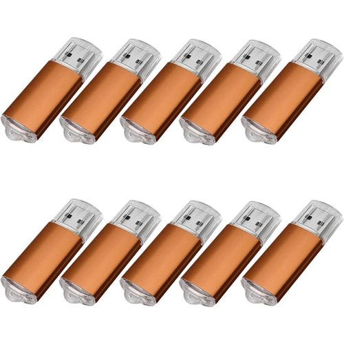 Yaxiny Lot de 10 clés USB 2.0 16 Go Orange.