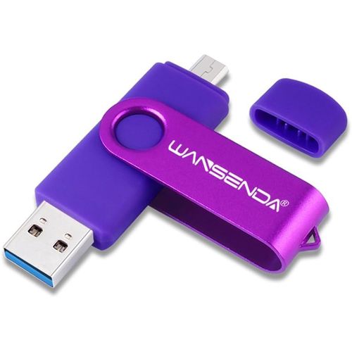 Clé USB 128GO OTG USB Flash Drive 3.0 pour appareils Android/PC/Tablette/Mac (128Go,Pourpre)