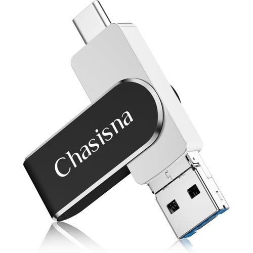Cle USB pour iPhone 64 Go,Clé USB pour i0S/Android/PC,Clé i-Phone Robuste et Compacte pour Stocker Plus de Photos et de Vidéos,Pas Besoin d'APP.
