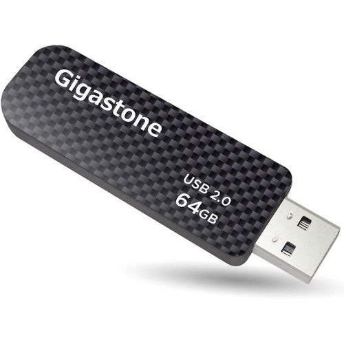 64 Go Clé USB 2.0 V30 Série,Clé Rétractable pour PC Ordinateur Portable MacBook,Compatible avec Windows Mac Linux,Flash Drive Stockage Rotation Disque Mémoire Stick,style en vogue-noir
